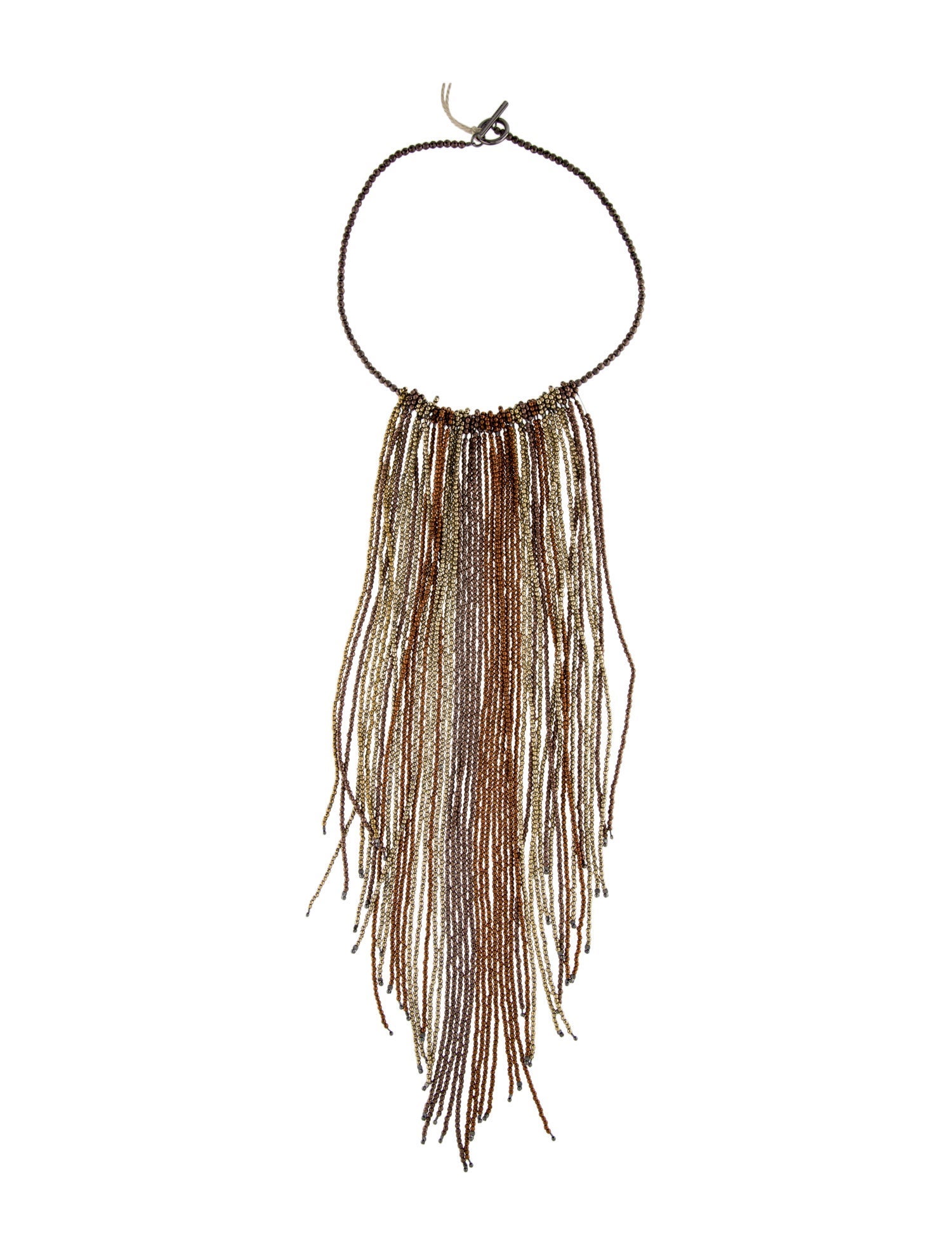 Brunello Cucinelli Monili Beaded Fringe Necklace
