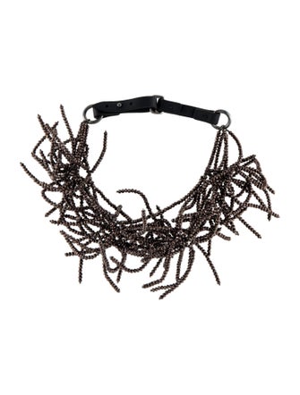 Brunello Cucinelli Beaded Branch Choker Necklace