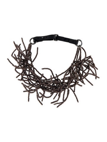 Brunello Cucinelli Choker Beaded Branch Necklace