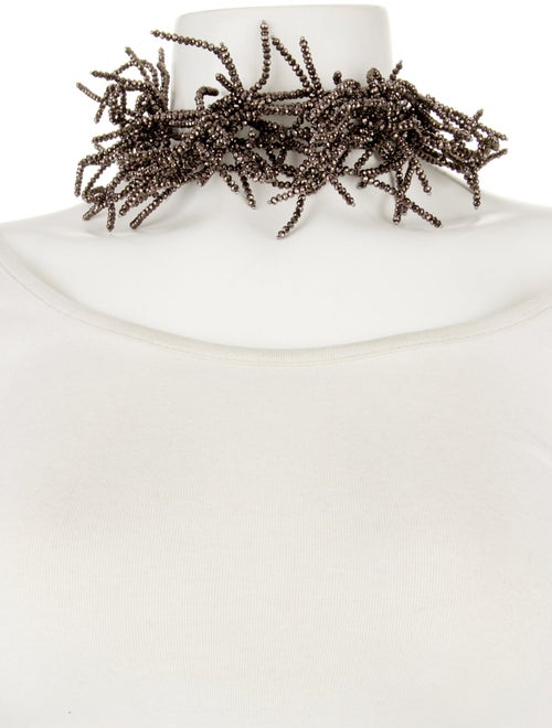 Brunello Cucinelli Beaded Branch Choker Necklace