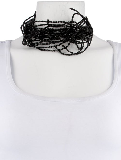 Brunello Cucinelli Beaded & Leather Necklace