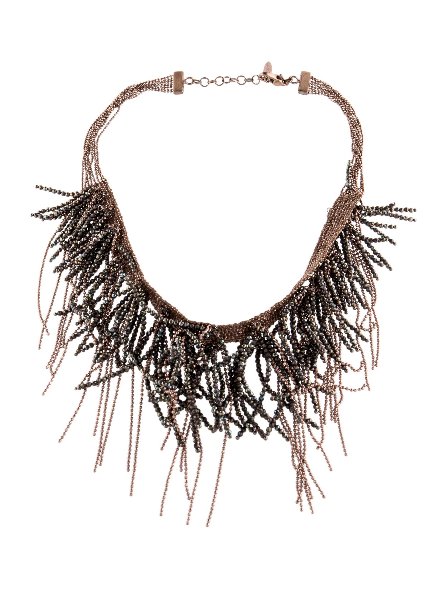 Brunello Cucinelli Black Stone Choker Necklace