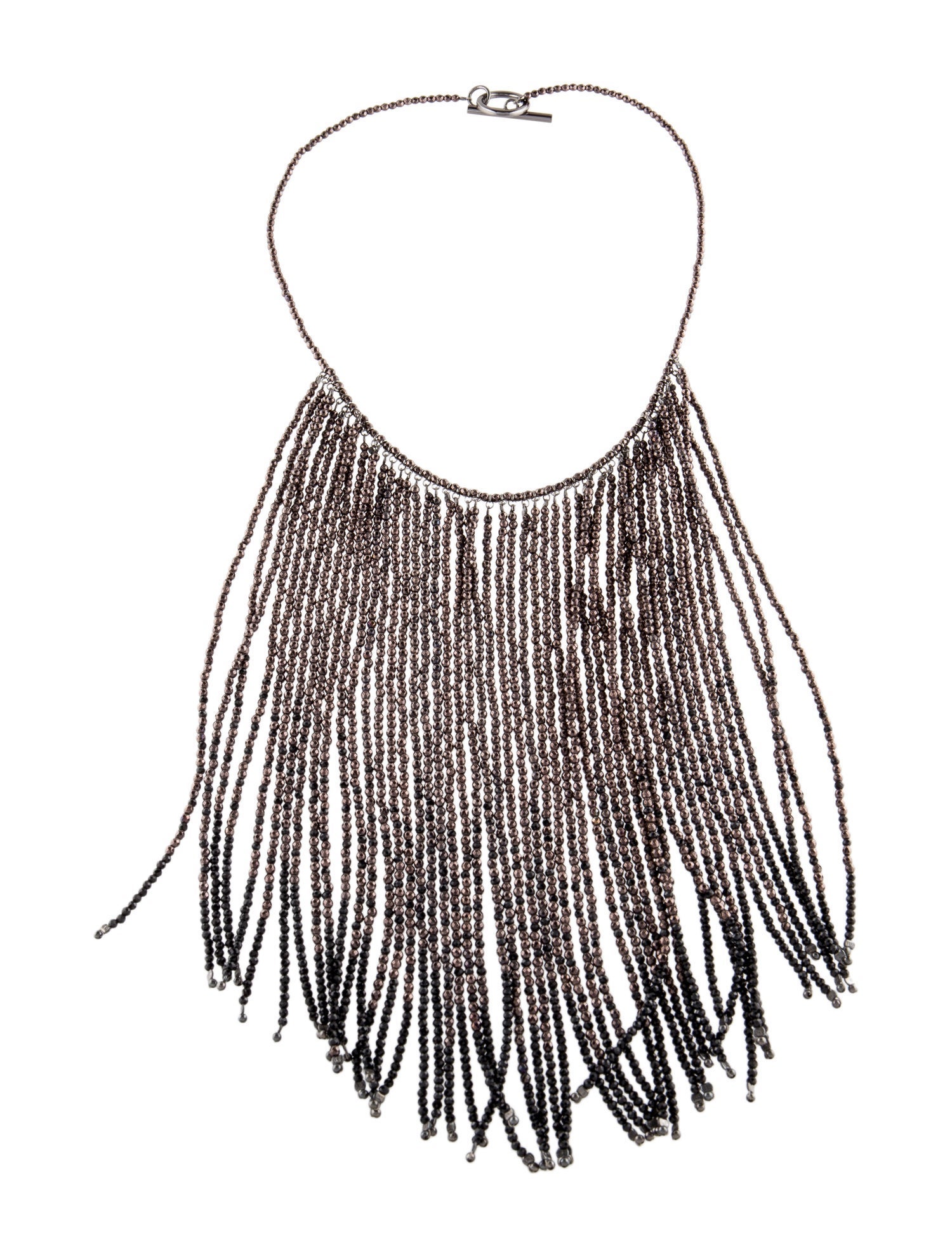 Brunello Cucinelli Beaded Fringe Lavalier Necklace