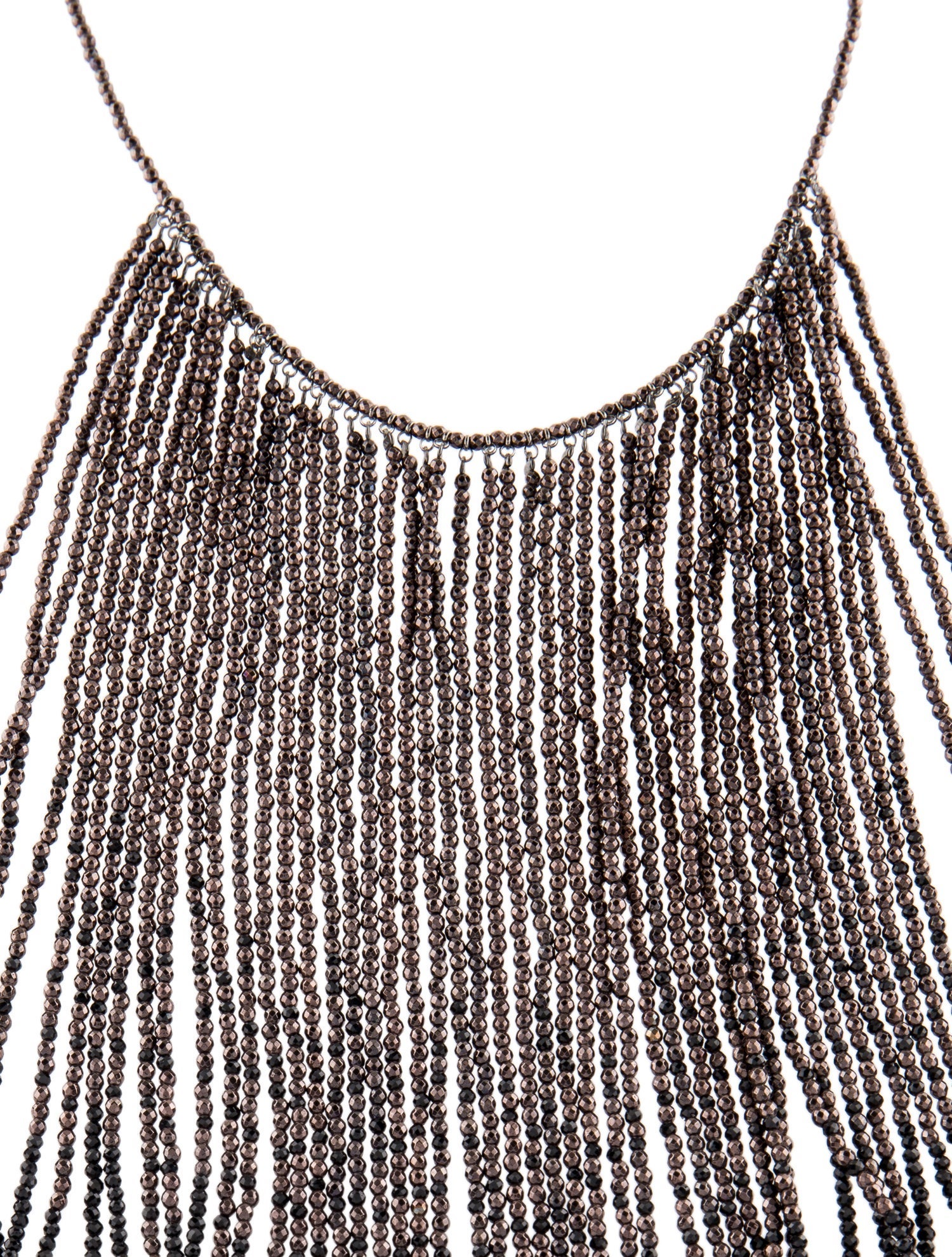 Brunello Cucinelli Beaded Fringe Lavalier Necklace