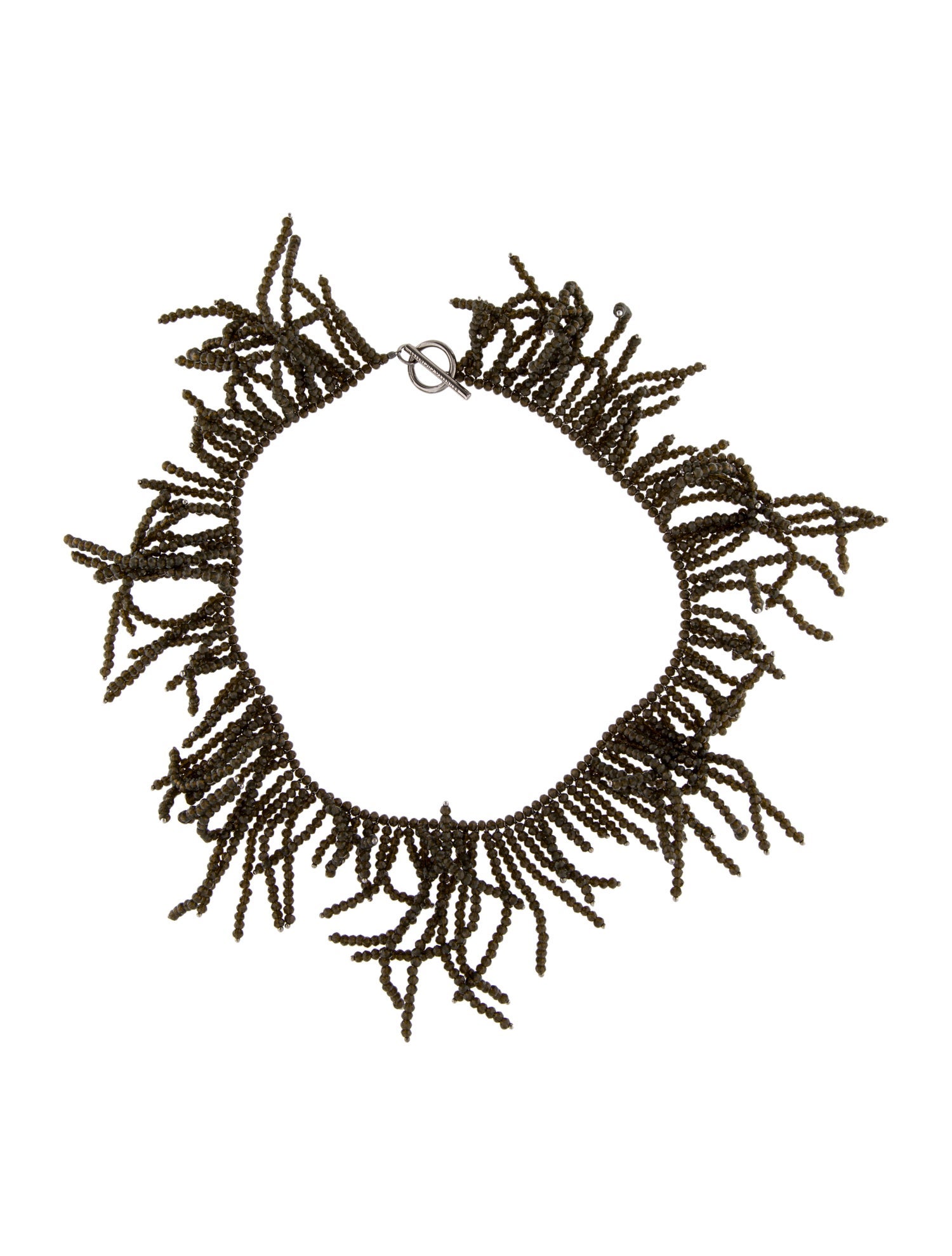 Brunello Cucinelli Glass Bead Branch Collar