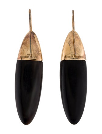 Brunello Cucinelli Horn Drop Earrings