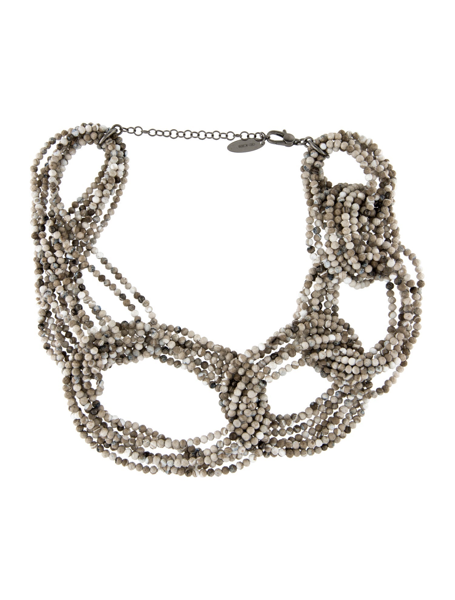 Brunello Cucinelli Stone Bead Choker Necklace