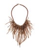 Brunello Cucinelli Beaded Fringe Bib Necklace