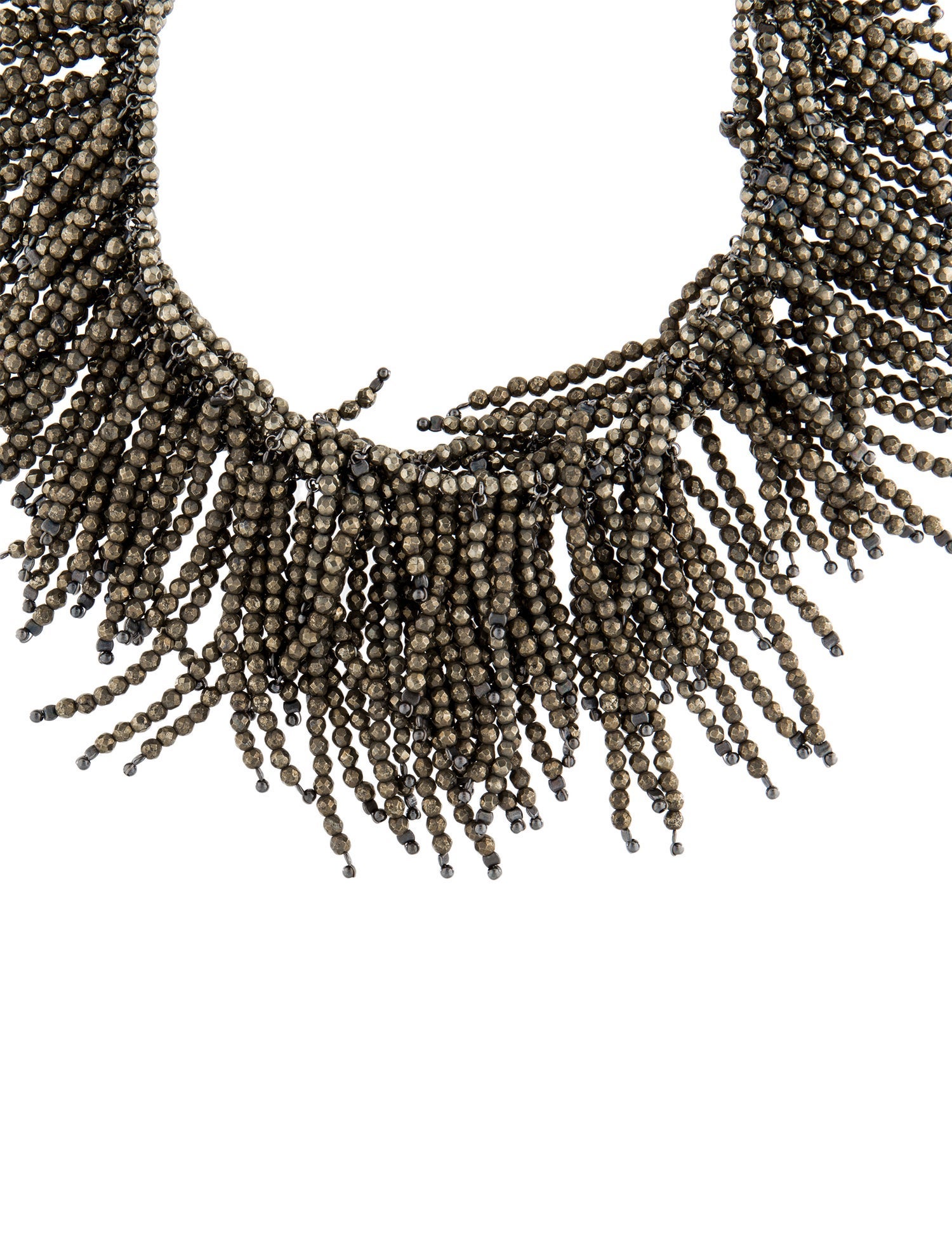 Brunello Cucinelli Bead & Leather Collar Necklace