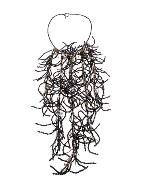 Brunello Cucinelli Monili Fringe Beaded Lavalier Necklace