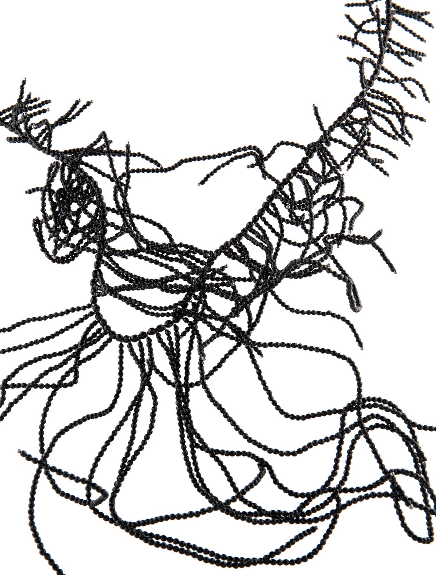 Brunello Cucinelli Beaded Fringe Leather Necklace