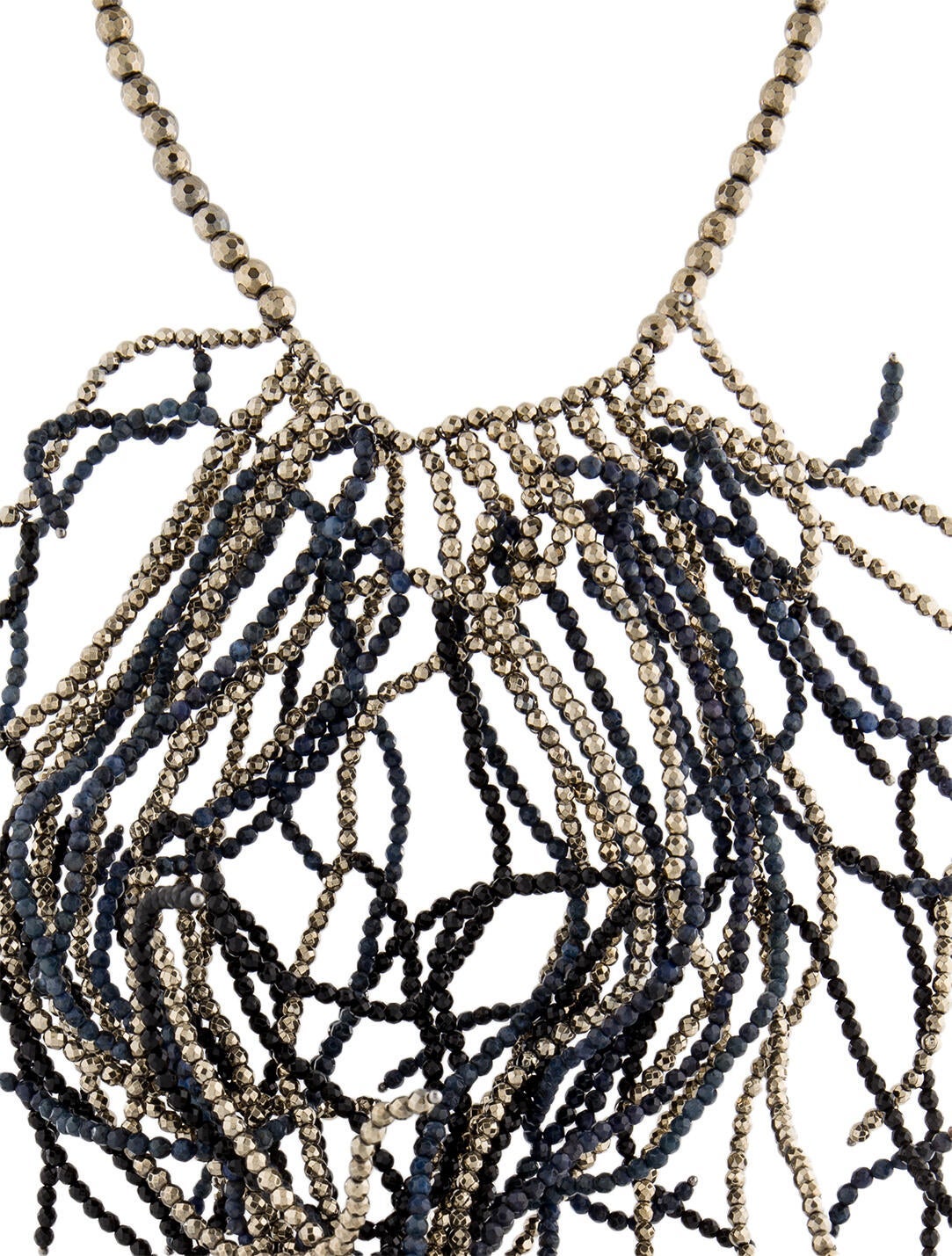 Brunello Cucinelli Beaded Fringe Bib Necklace
