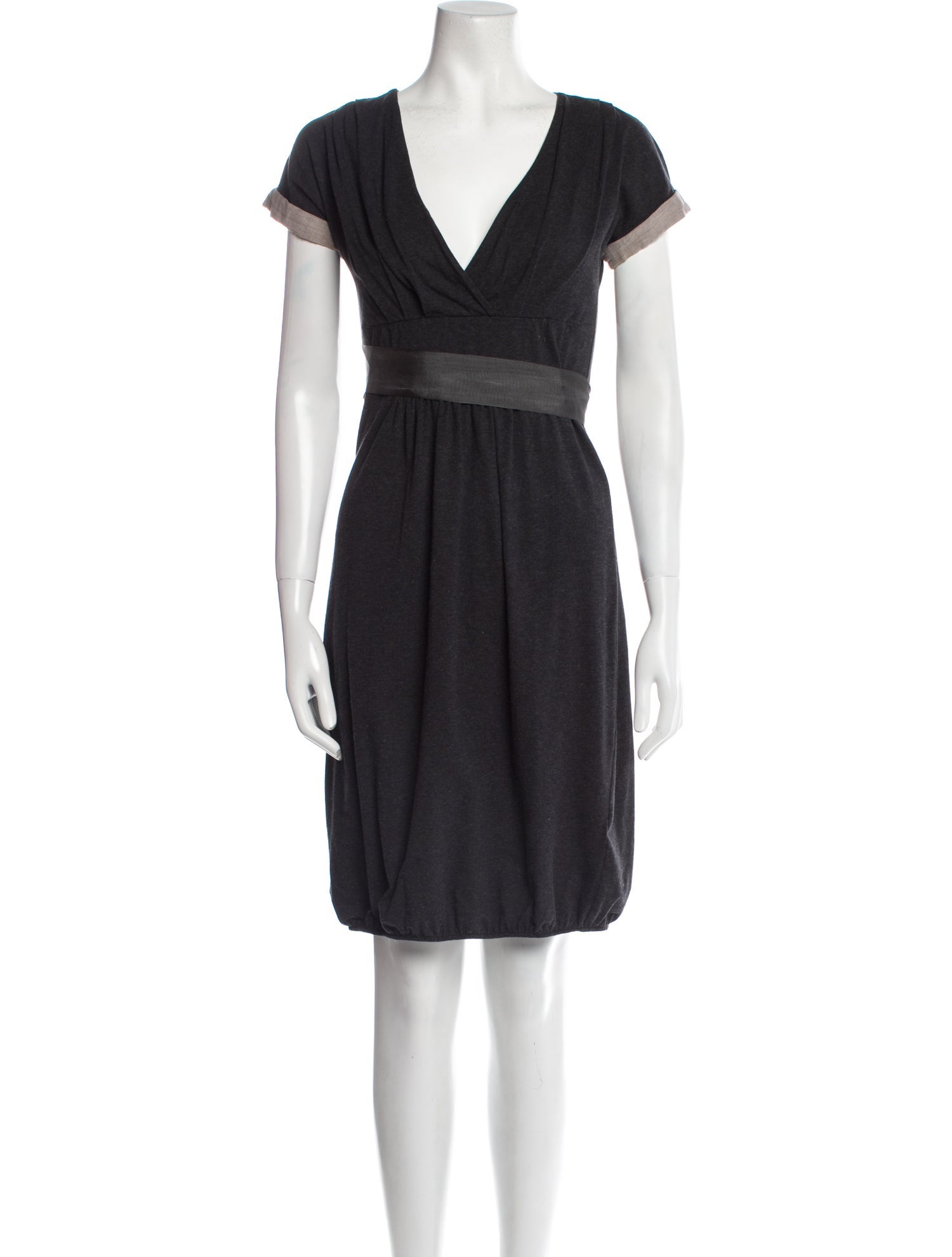 Brunello Cucinelli V-Neck Mini Dress