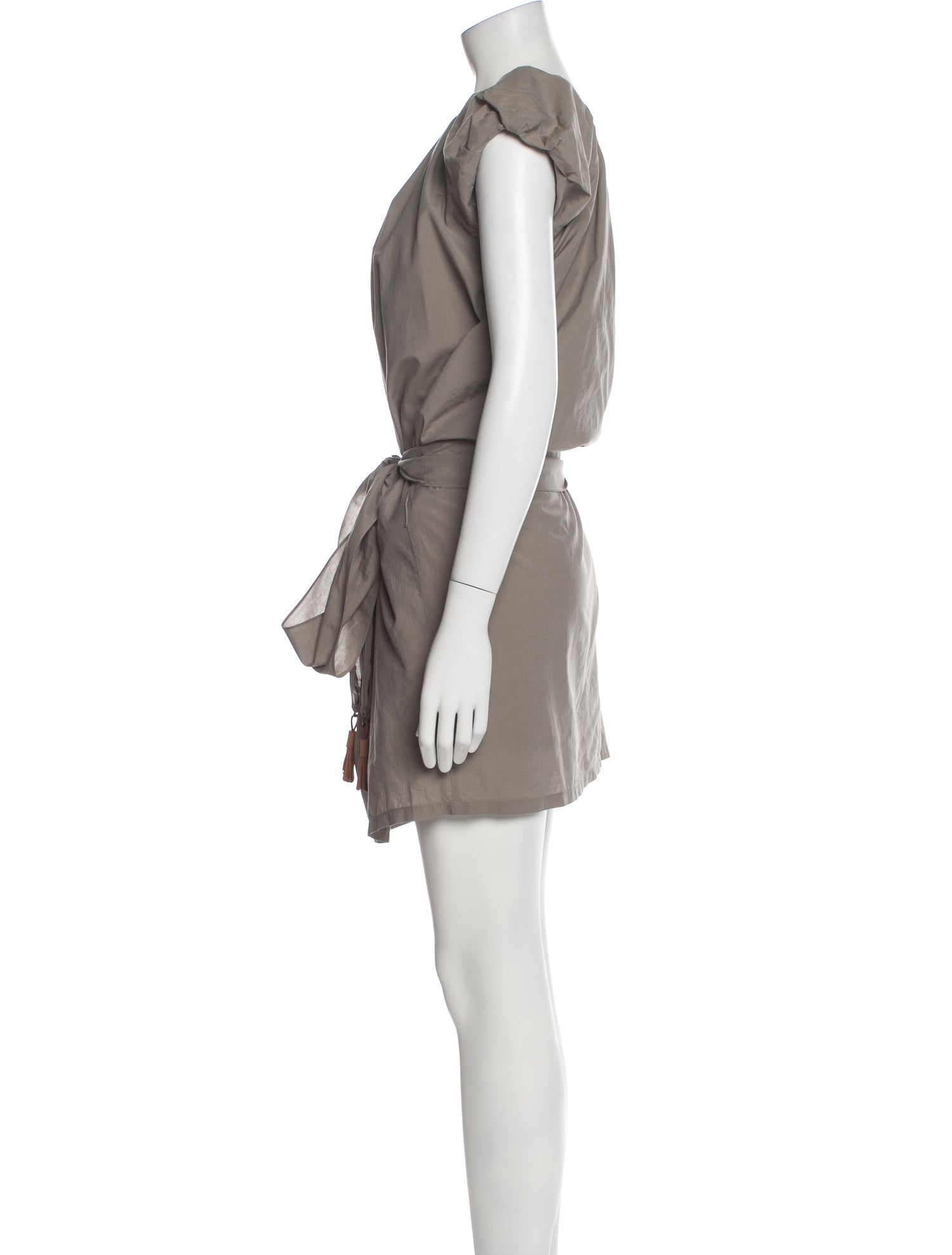 Brunello Cucinelli One-Shoulder Mini Dress