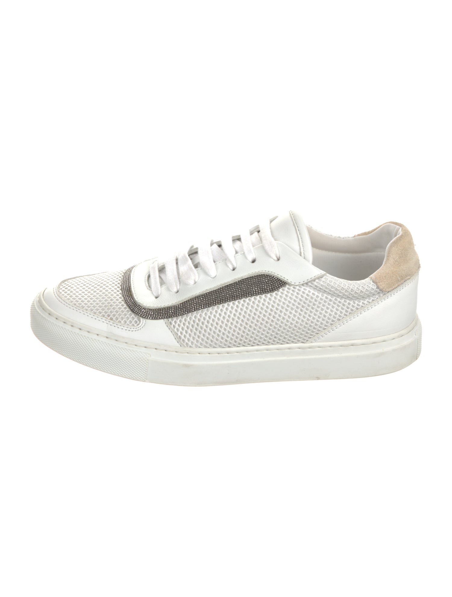 Brunello Cucinelli Monili Beaded Accents Sneakers - White