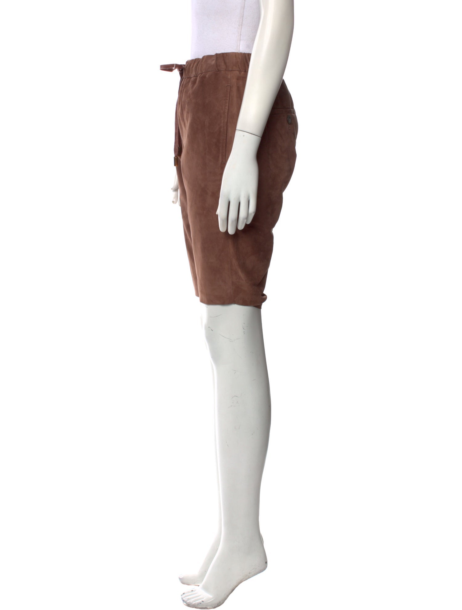 Brunello Cucinelli Leather Knee-Length Shorts w/ Tags