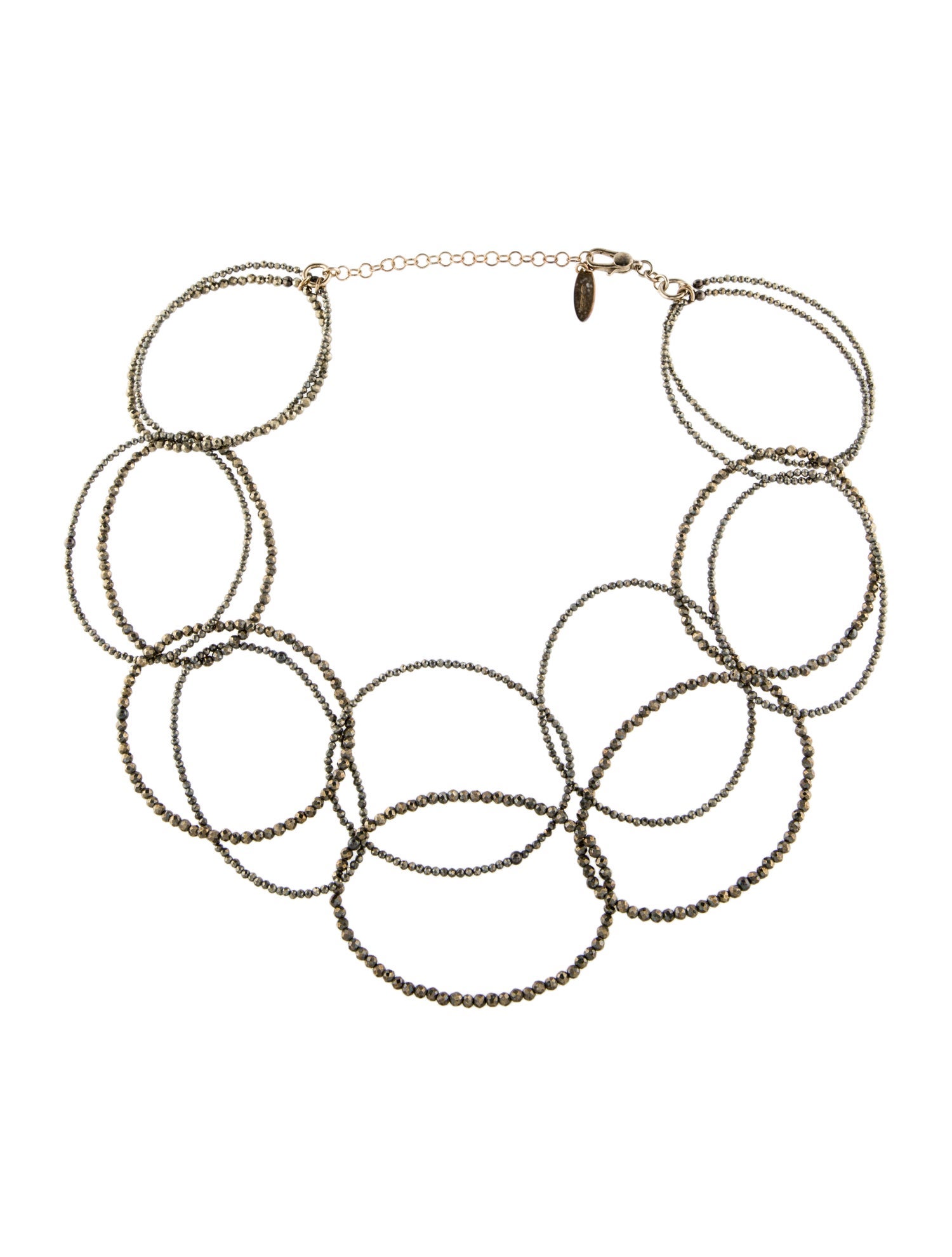Brunello Cucinelli Pyrite & Bead Link Necklace