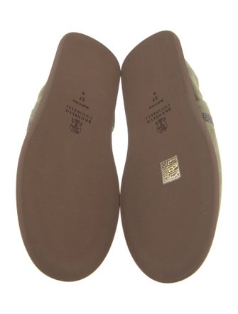 Brunello Cucinelli Suede Crystal Embellishments Flats
