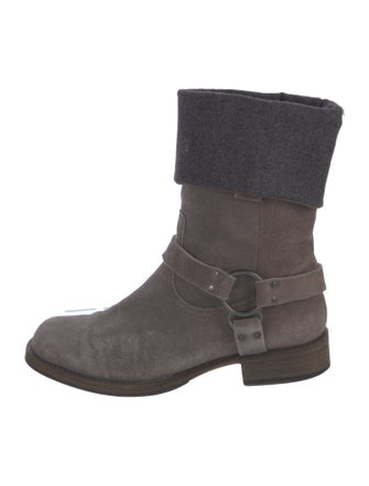 Brunello Cucinelli Suede Moto Boots