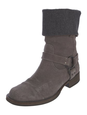 Brunello Cucinelli Suede Moto Boots