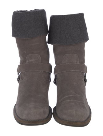 Brunello Cucinelli Suede Moto Boots