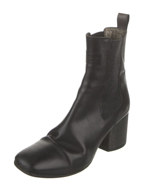 Brunello Cucinelli Monili Leather Chelsea Boots
