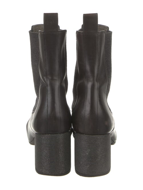 Brunello Cucinelli Monili Leather Chelsea Boots