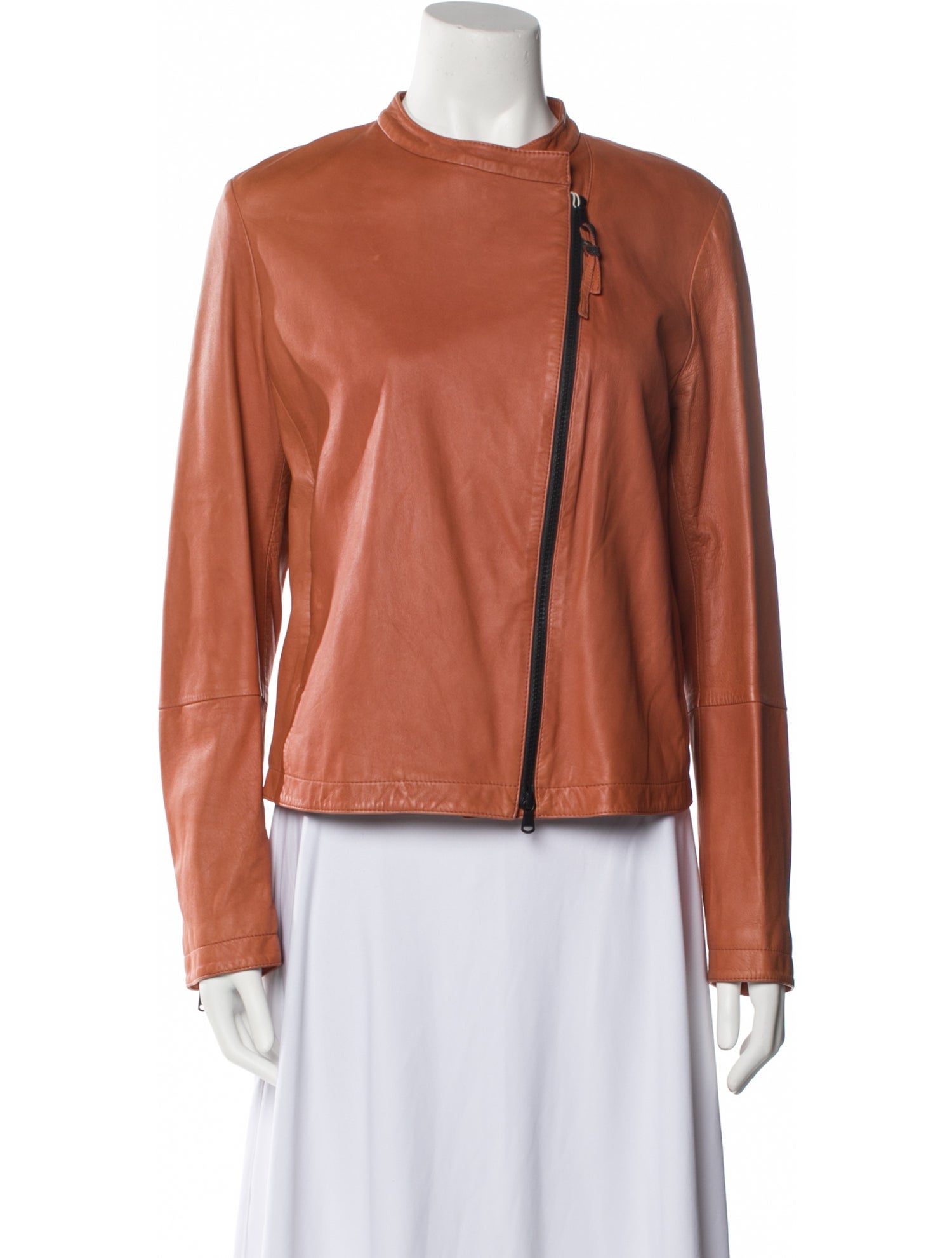 Brunello Cucinelli Leather Biker Jacket