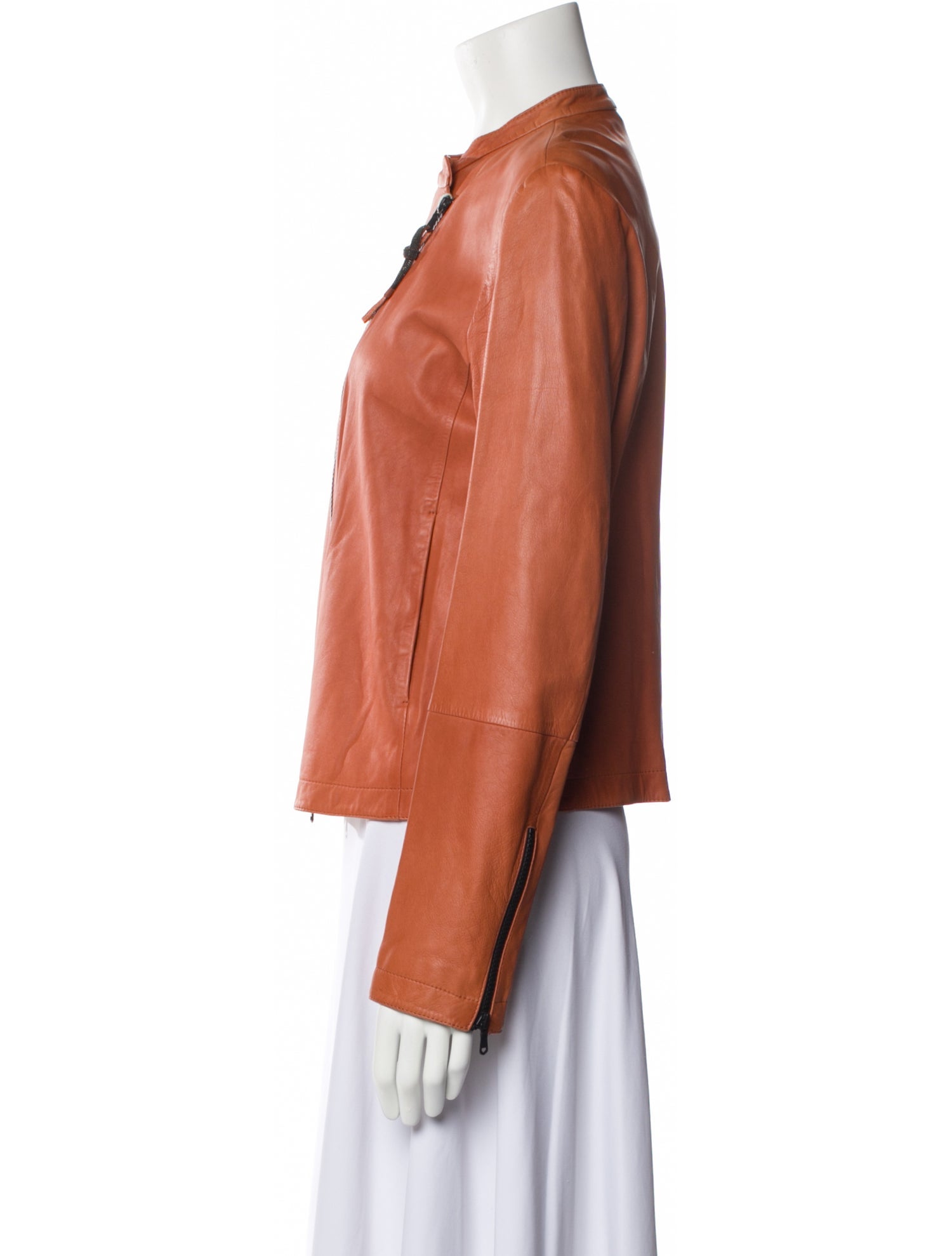 Brunello Cucinelli Leather Biker Jacket