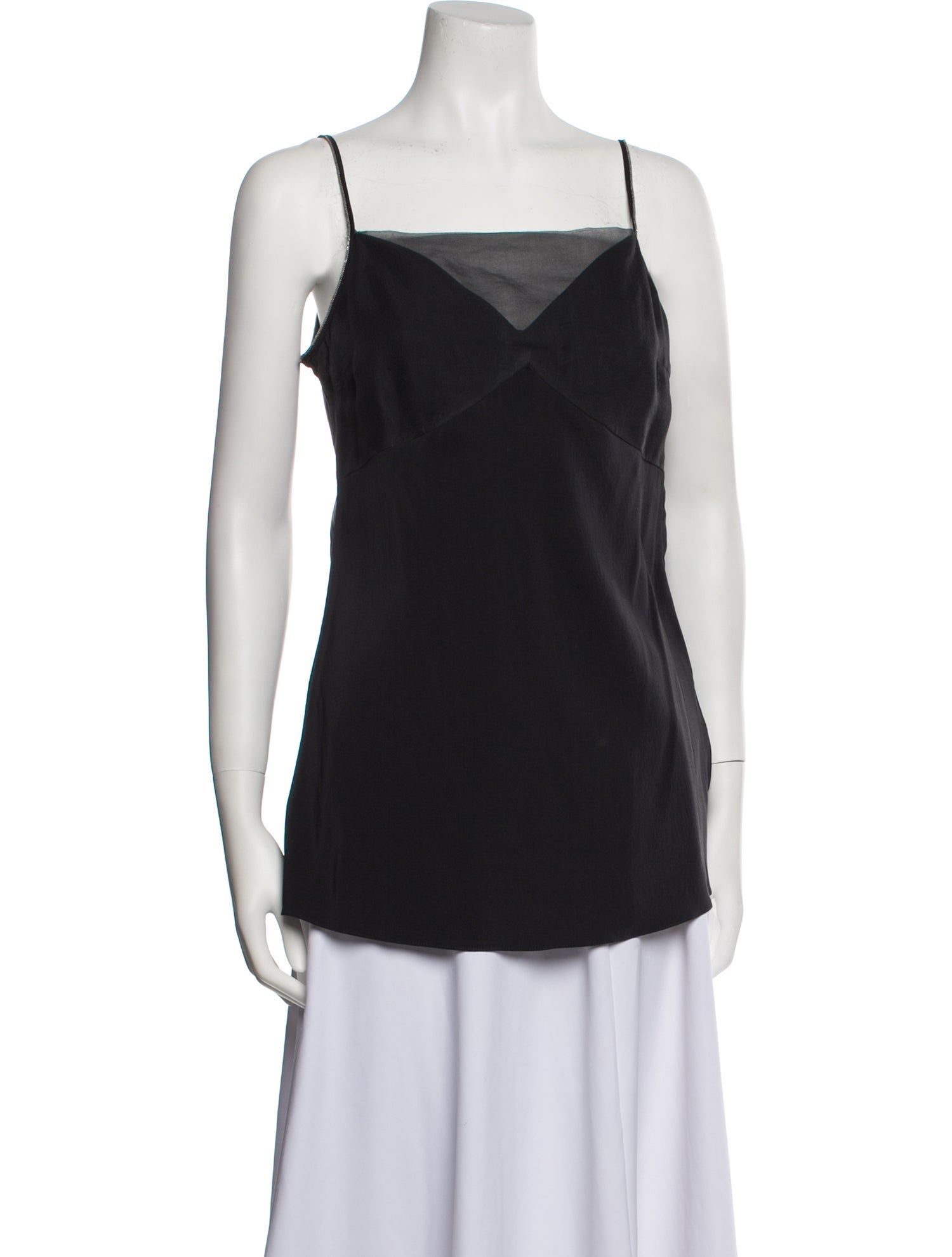 Brunello Cucinelli Silk Square Neckline Top w/ Tags