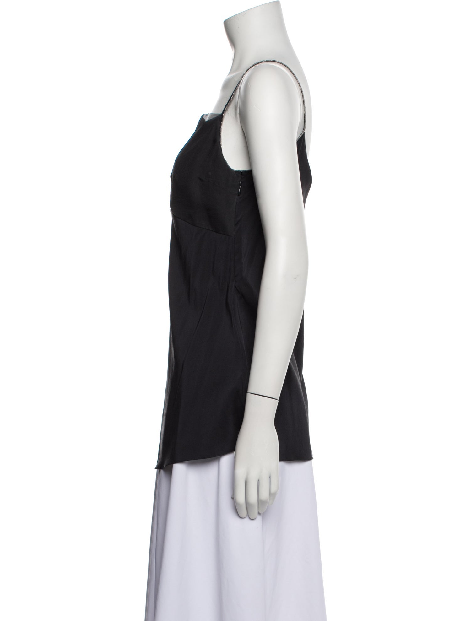 Brunello Cucinelli Silk Square Neckline Top w/ Tags