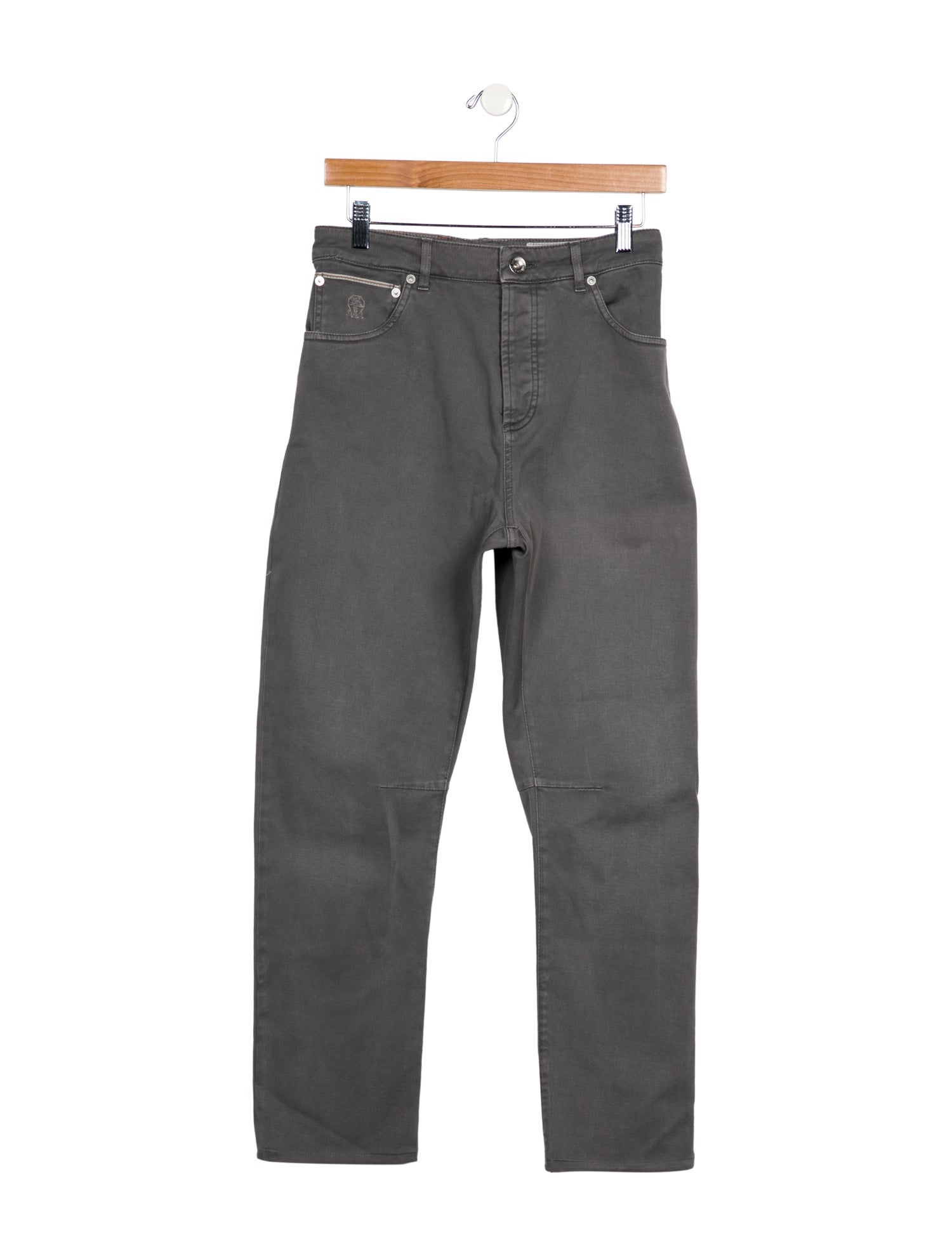 Brunello Cucinelli High-Rise Straight Leg Jeans