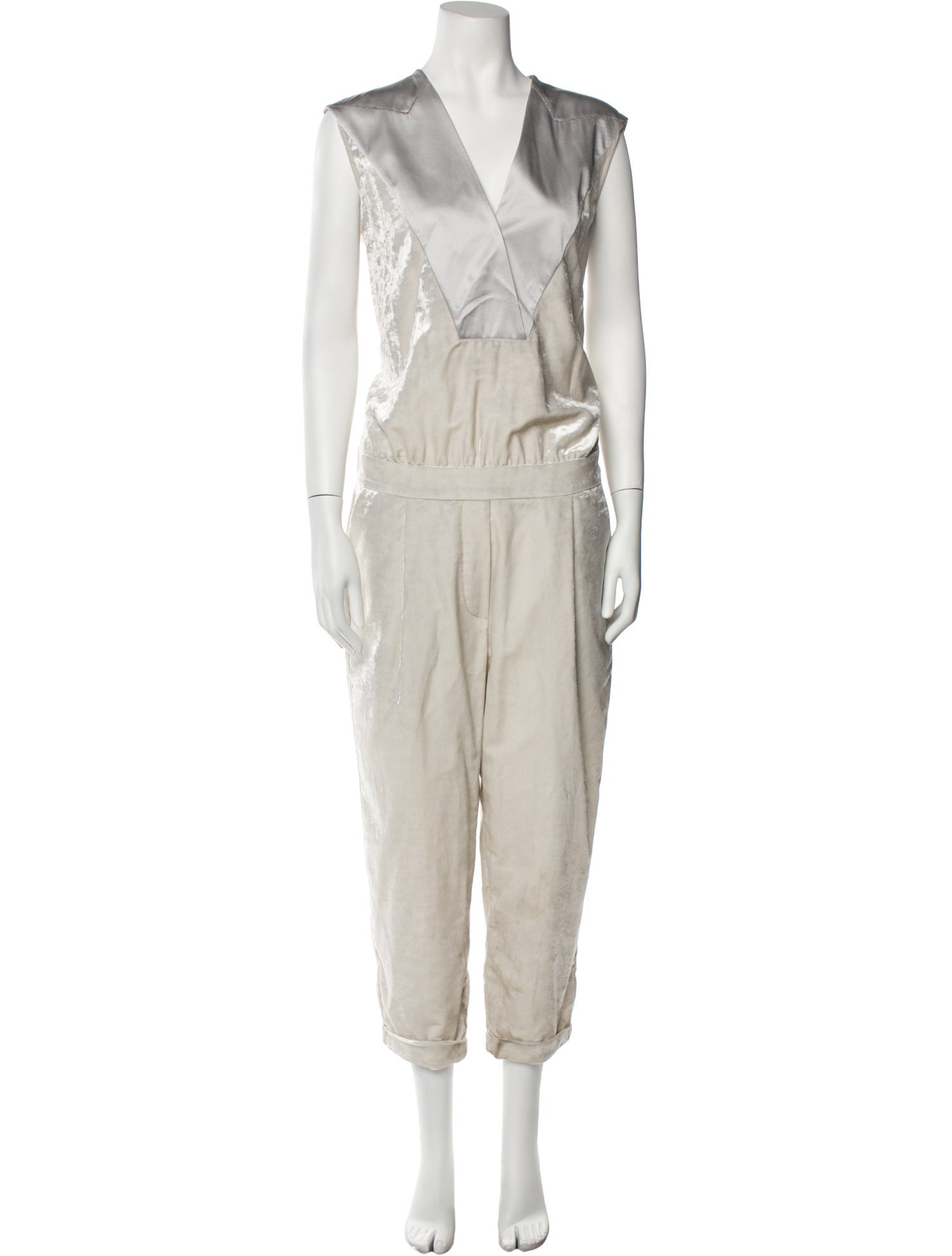 Brunello Cucinelli Plunge Neckline Jumpsuit