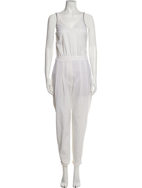 Brunello Cucinelli Virgin Wool V-Neck Jumpsuit