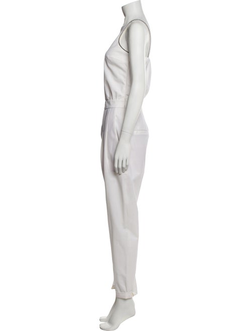 Brunello Cucinelli Virgin Wool V-Neck Jumpsuit