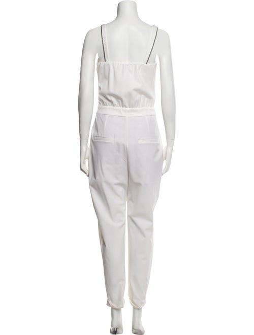 Brunello Cucinelli Virgin Wool V-Neck Jumpsuit