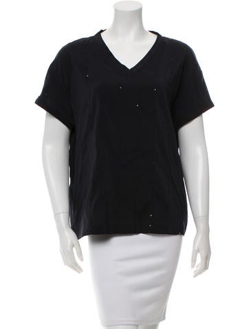 Brunello Cucinelli Sequin-Embellished Silk Top