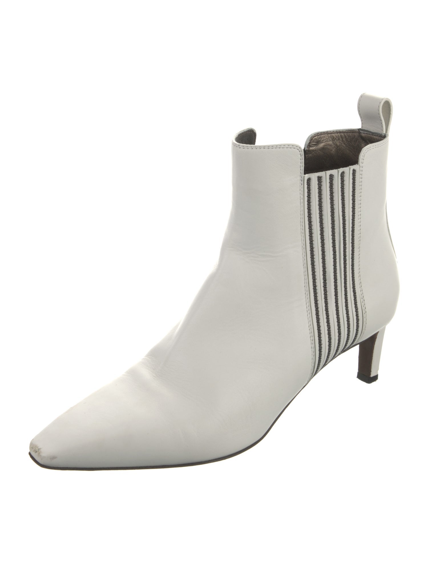 Brunello Cucinelli Monili Leather Chelsea Boots