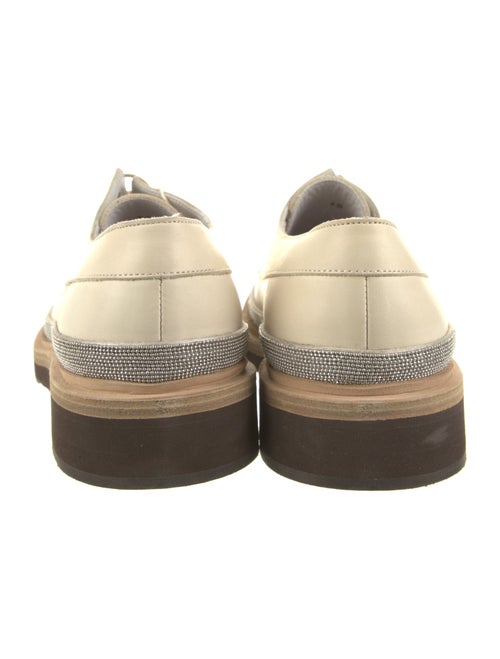 Brunello Cucinelli Leather Beaded Accents Oxfords