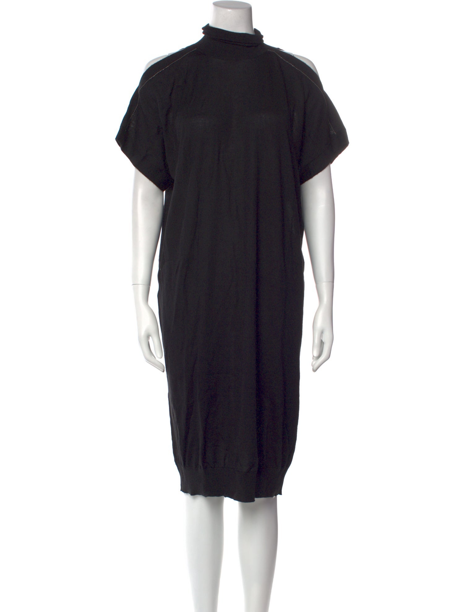 Brunello Cucinelli Mock Neck Knee-Length Dress