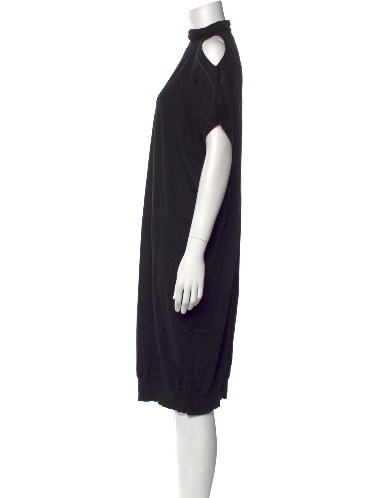 Brunello Cucinelli Mock Neck Knee-Length Dress
