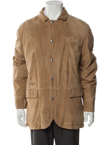 Brunello Cucinelli Outerwear Leather Utility Jacket XL