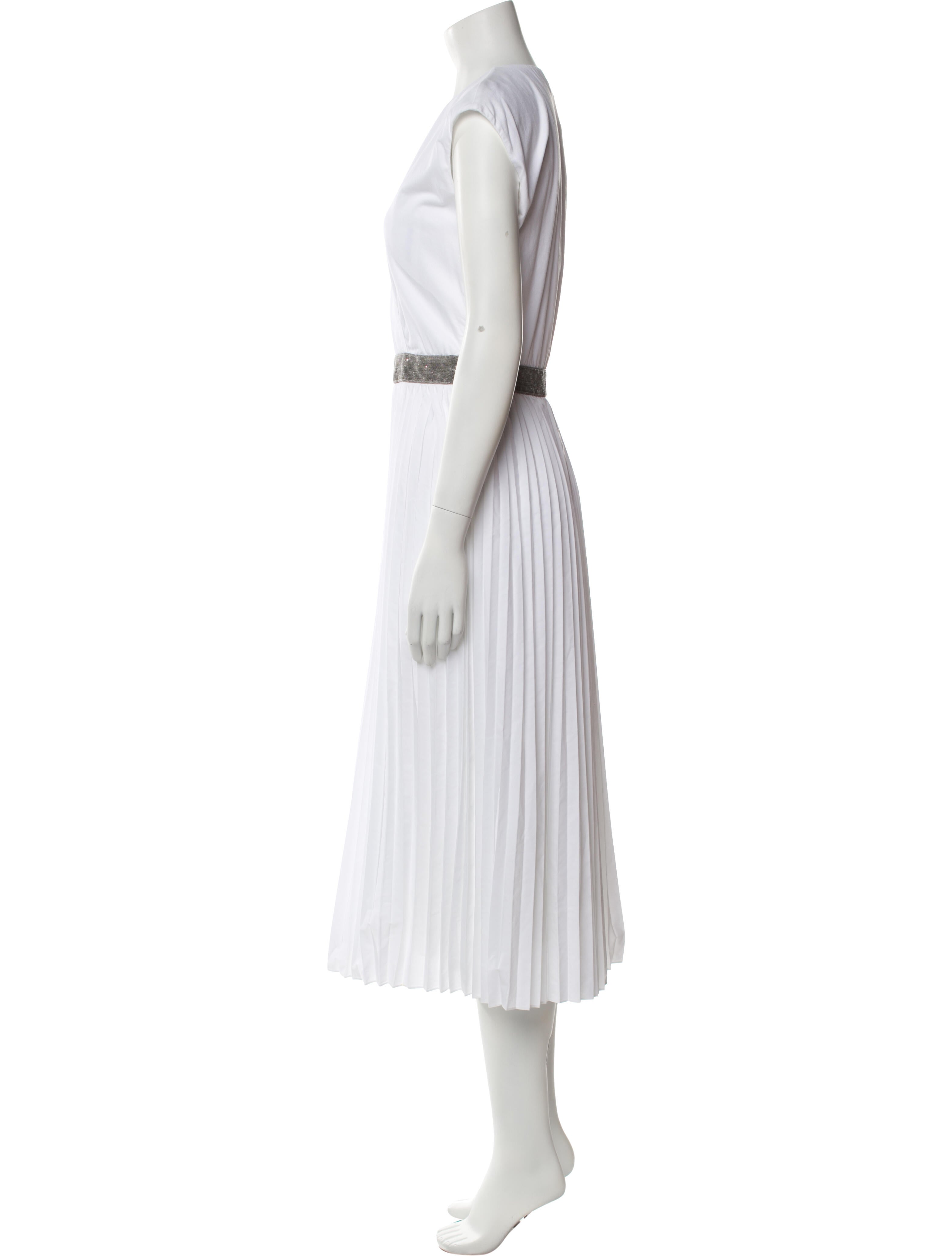 Brunello Cucinelli V-Neck Long Dress