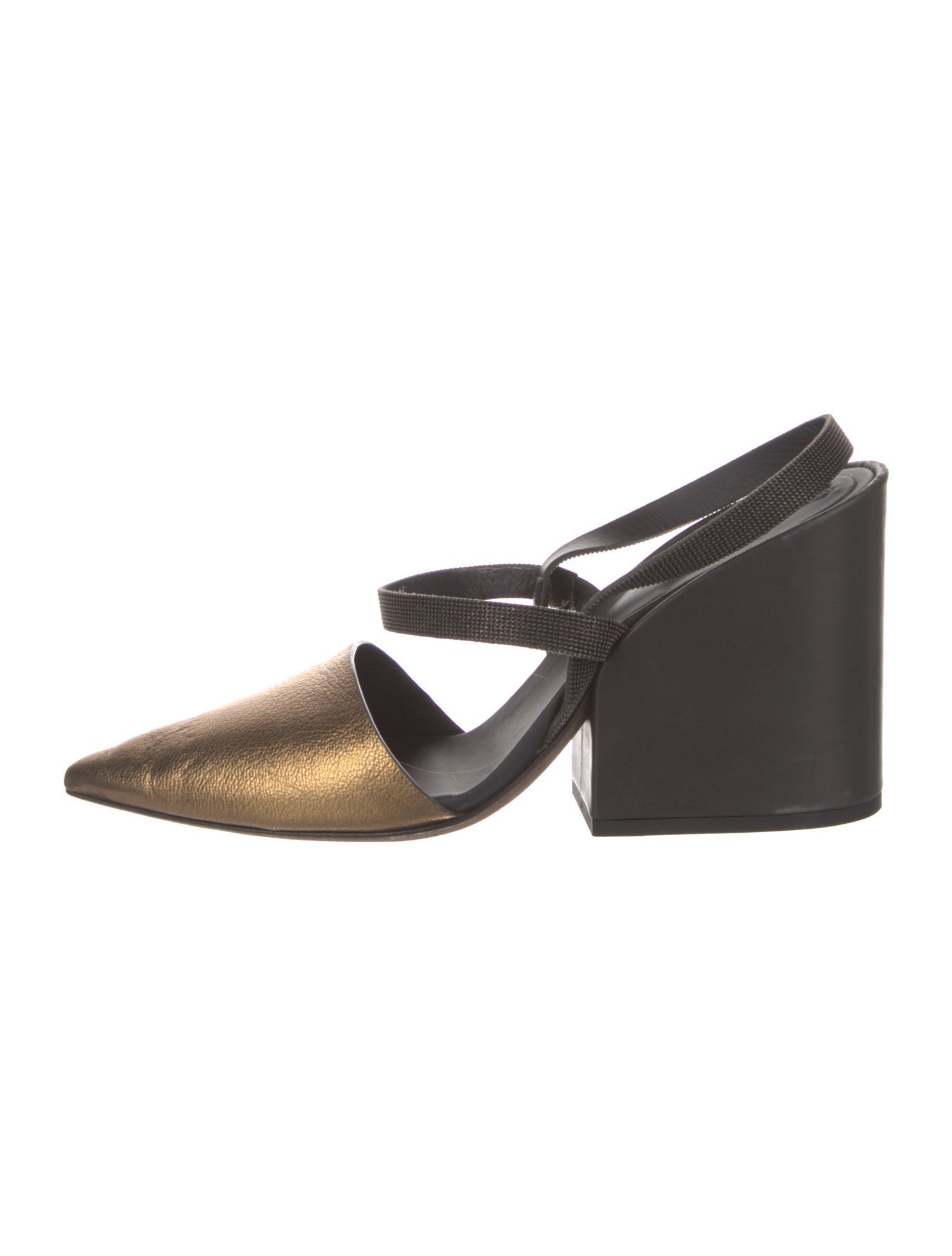 Brunello Cucinelli Monili Leather Mules