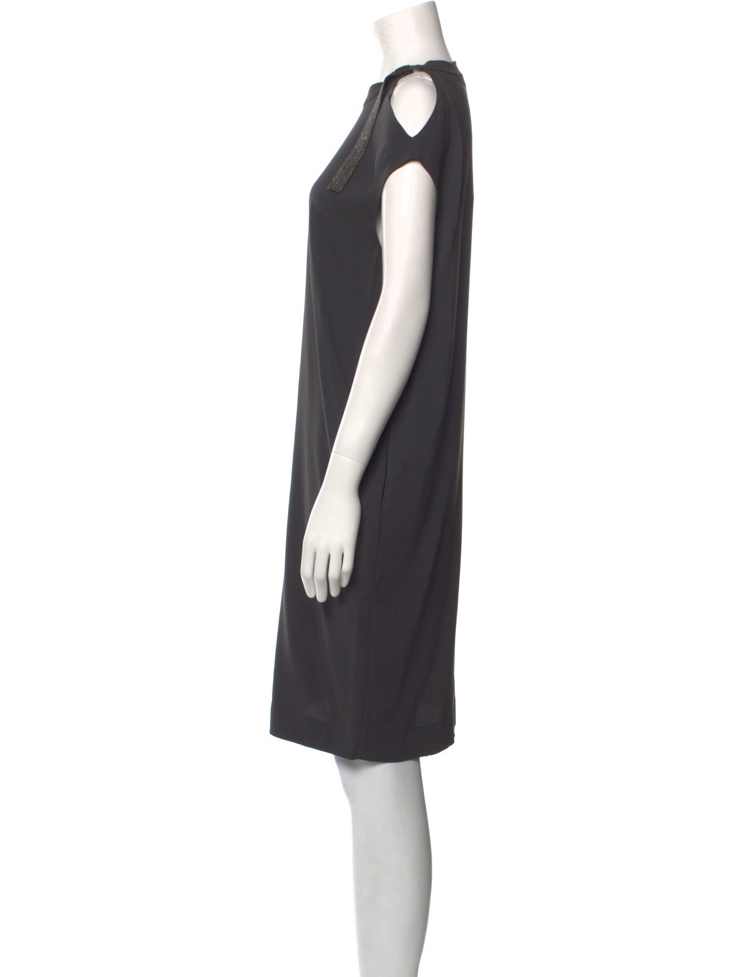 Brunello Cucinelli Crew Neck Knee-Length Dress