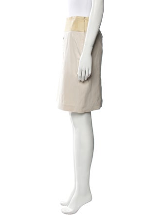 Brunello Cucinelli Leather Trim Embellishment Knee-Length Skirt