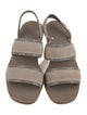 Brunello Cucinelli Suede Beaded Accents Slingback Sandals