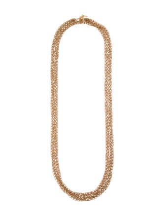 Brunello Cucinelli Extra Long Monili Loop Wrap Around Necklace
