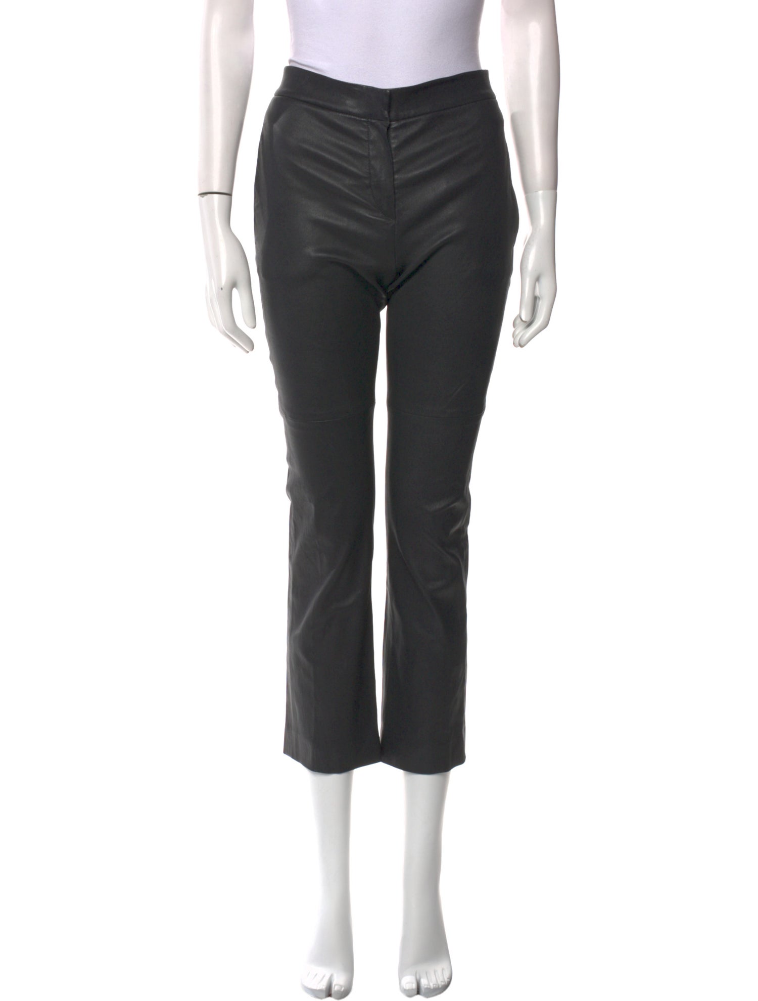 Brunello Cucinelli Leather Straight Leg Pants