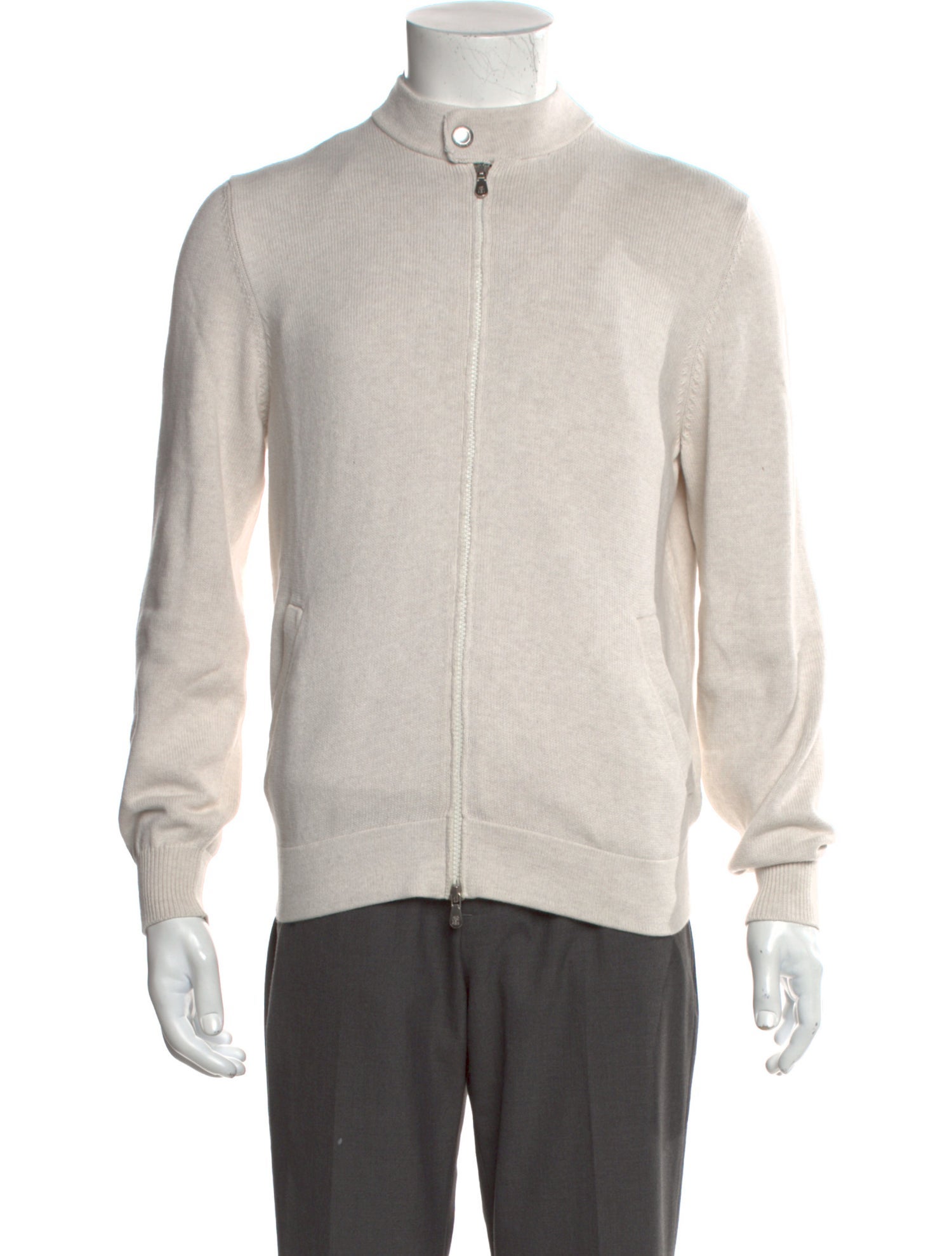Brunello Cucinelli Mock Neck Long Sleeve Sweatshirt